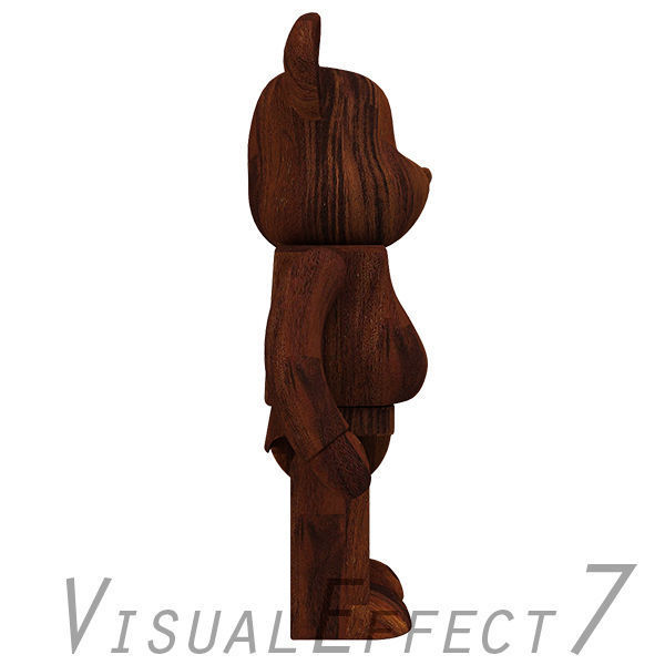 Dark Wood Bear Brick 3D model_4