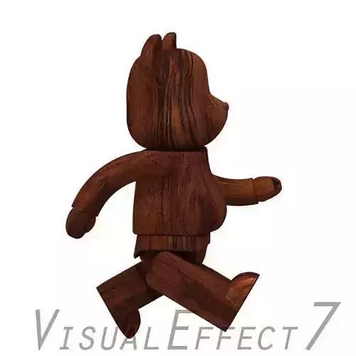 Dark Wood Bear Brick 3D model