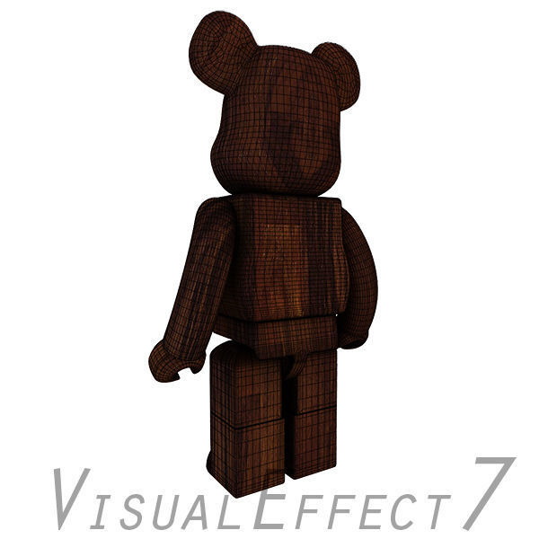 Dark Wood Bear Brick 3D model_7