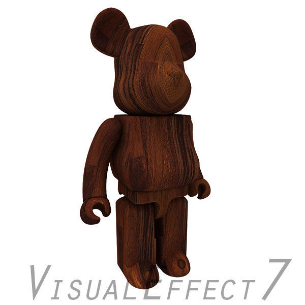 Dark Wood Bear Brick 3D model_1