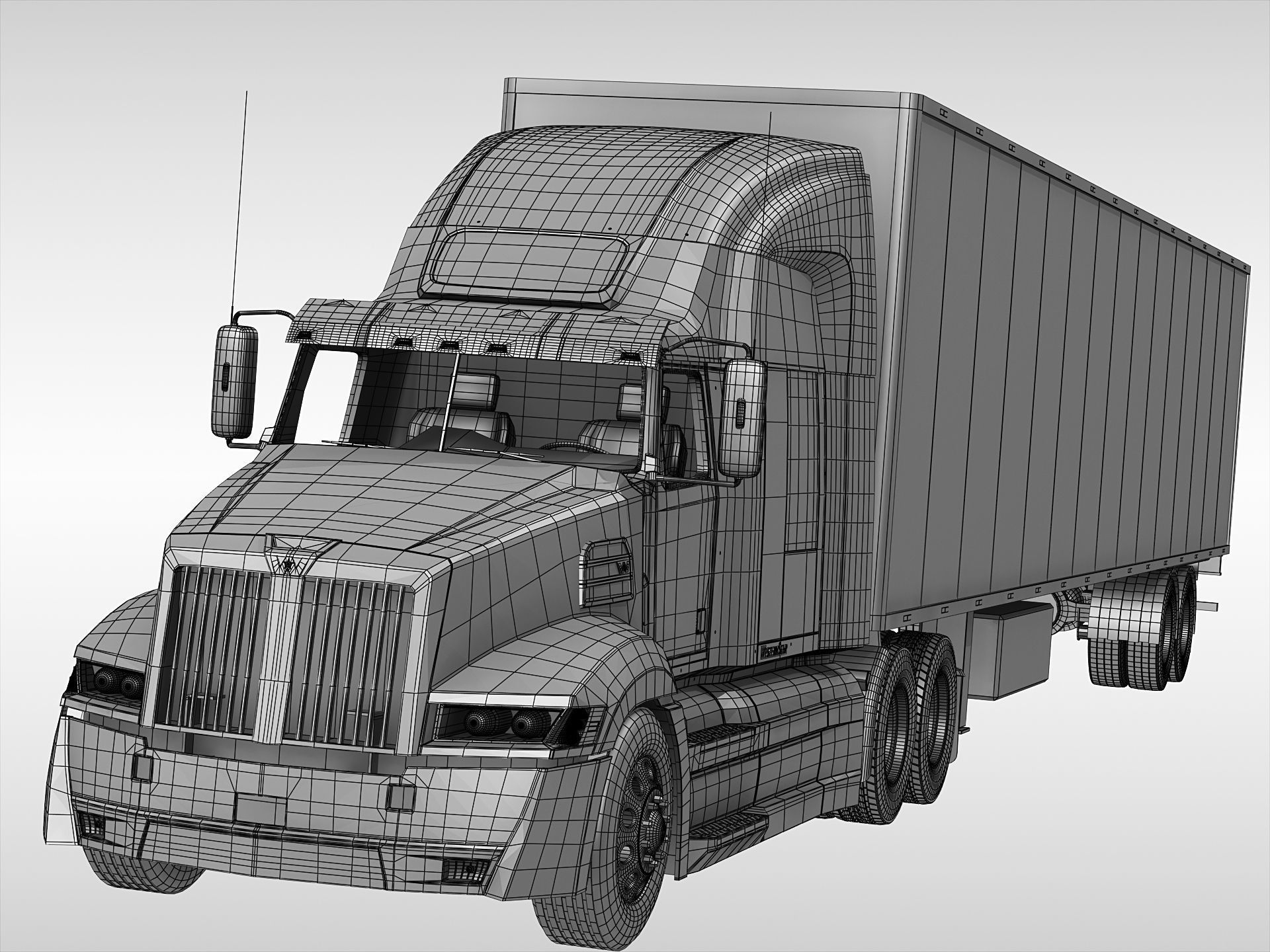 Western Star 5700XE 3D model_15