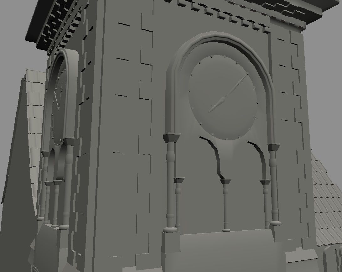 Old Church - Game Ready Low-poly 3D model_4