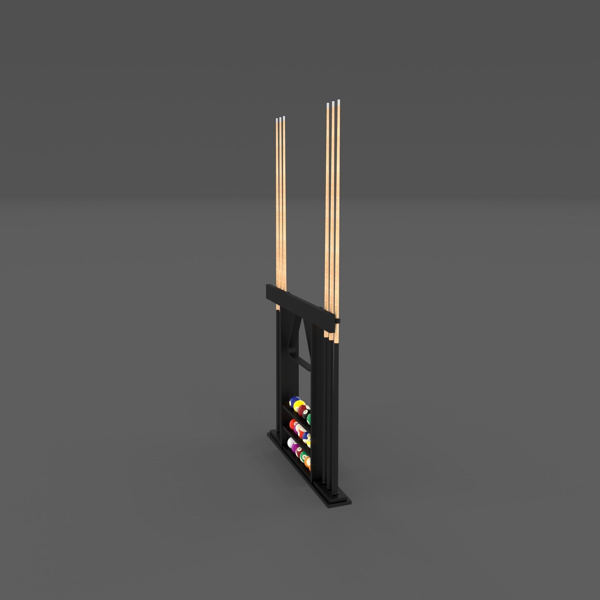 8 Ball Pool Rack 3D model_4