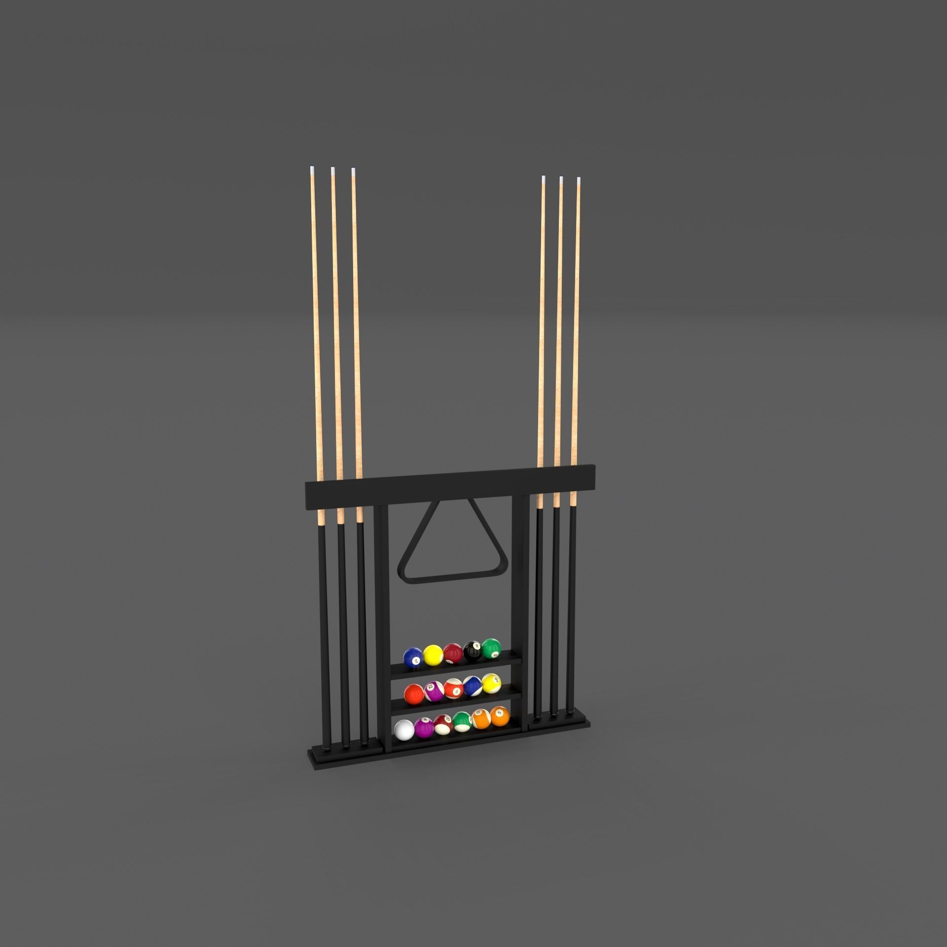 8 Ball Pool Rack 3D model_2