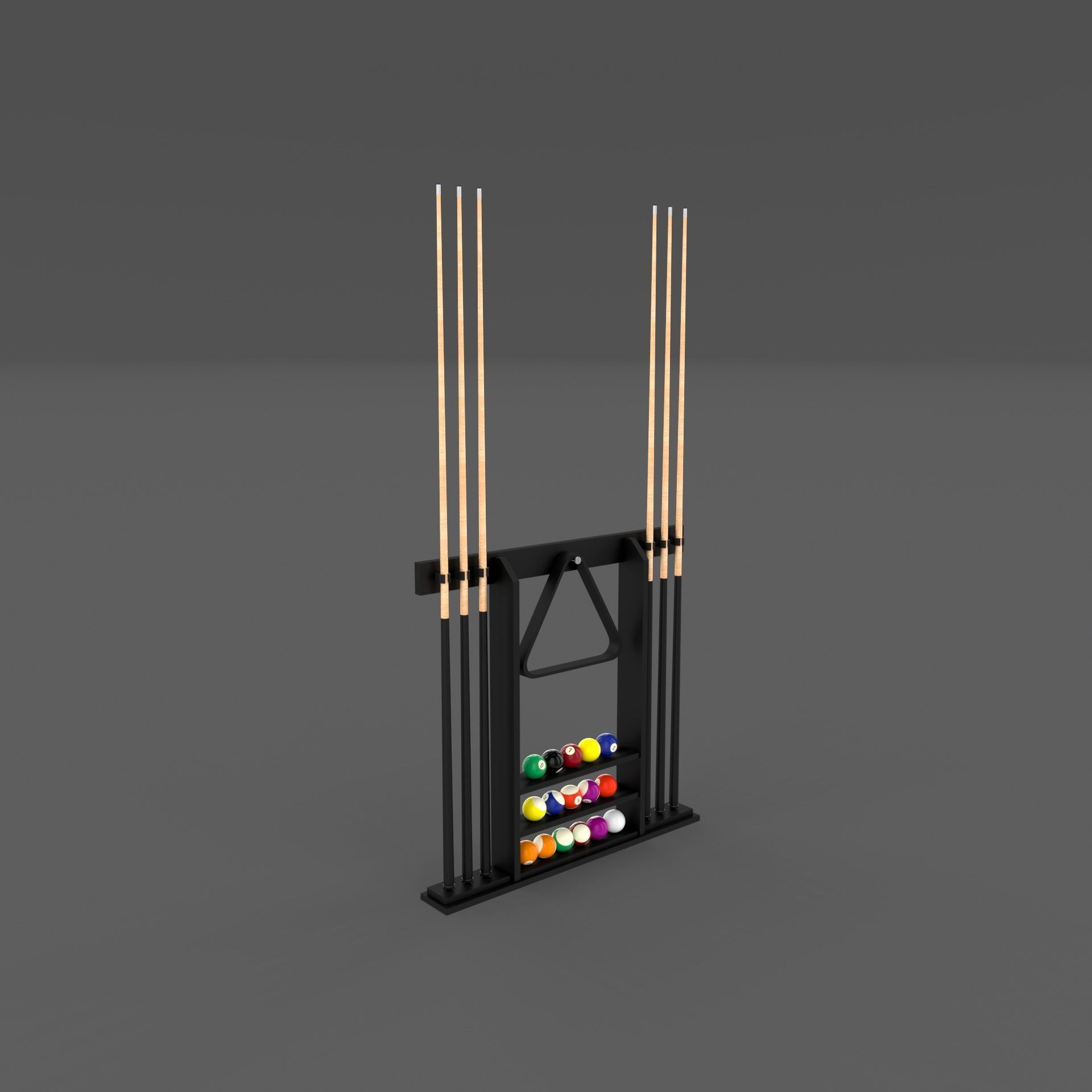 8 Ball Pool Rack 3D model_5