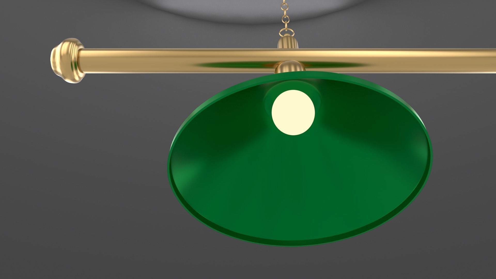 Pool Table Light Fixture 3D model_3