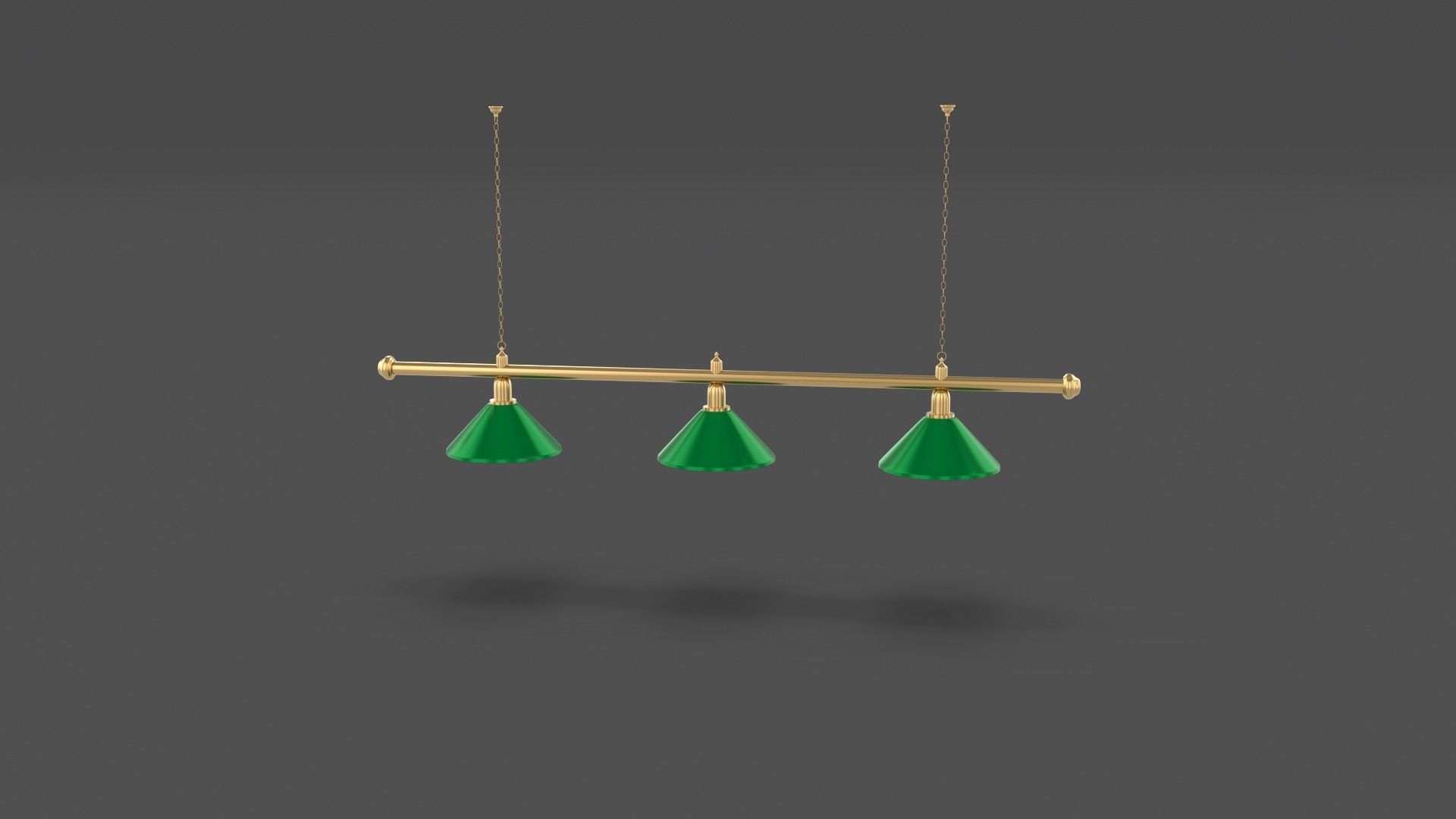 Pool Table Light Fixture 3D model_5