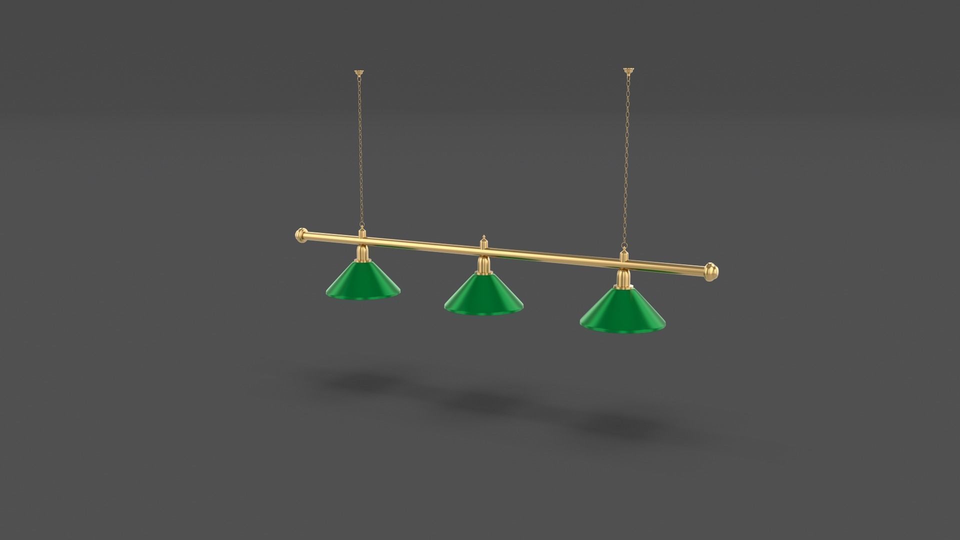 Pool Table Light Fixture 3D model_4