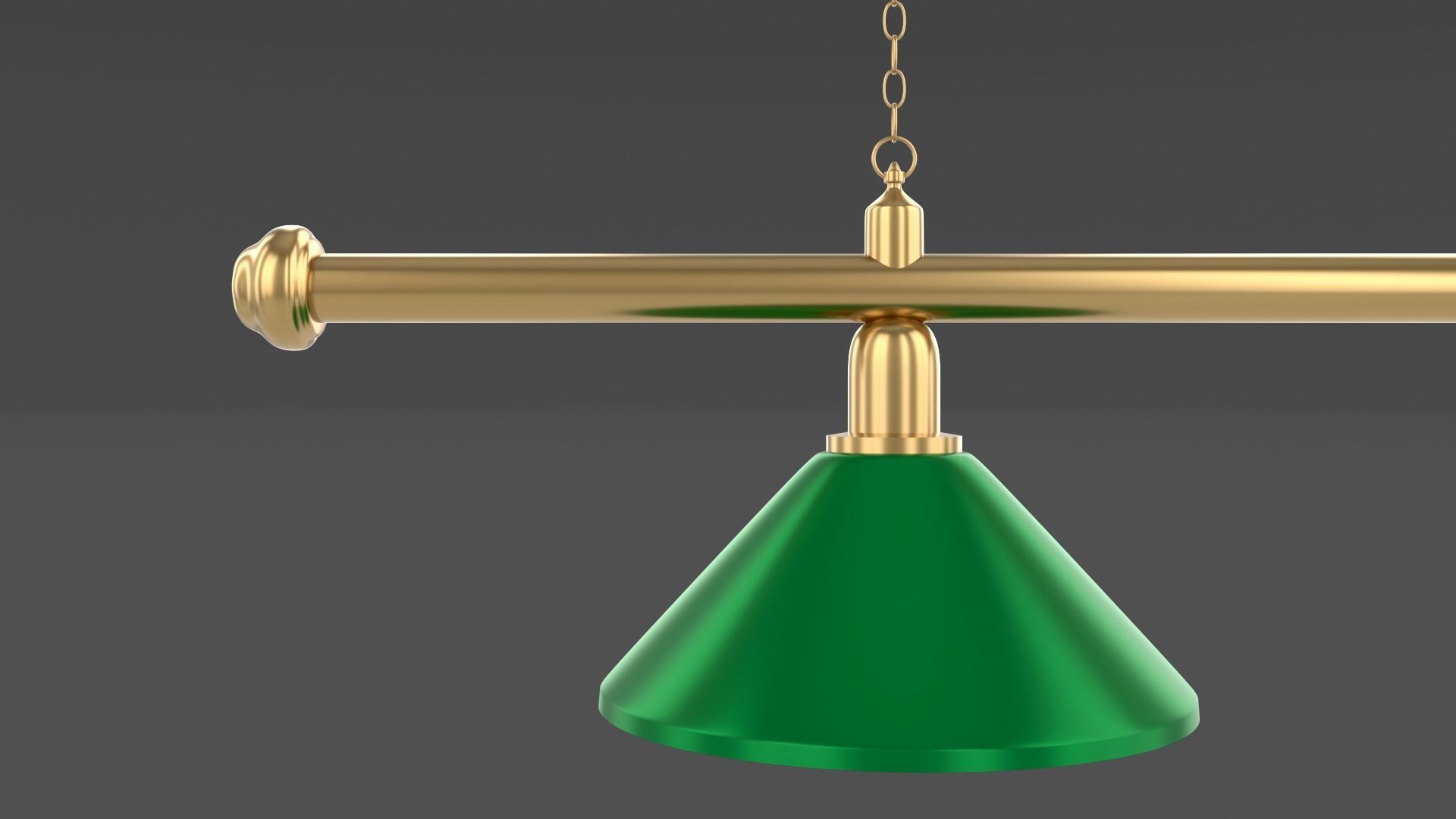Pool Table Light Fixture 3D model_2