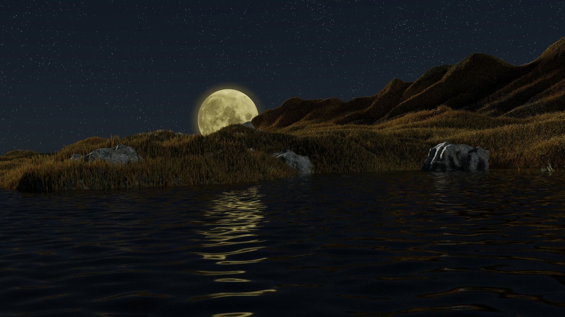 4K Moon with Moon Phases Low-poly 3D model_1