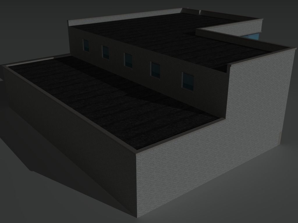 Factory Building Set 4 Low-poly 3D model_18