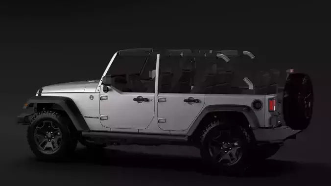 Jeep Wrangler Unlimited Willys Wheeler JK 2017 3D model