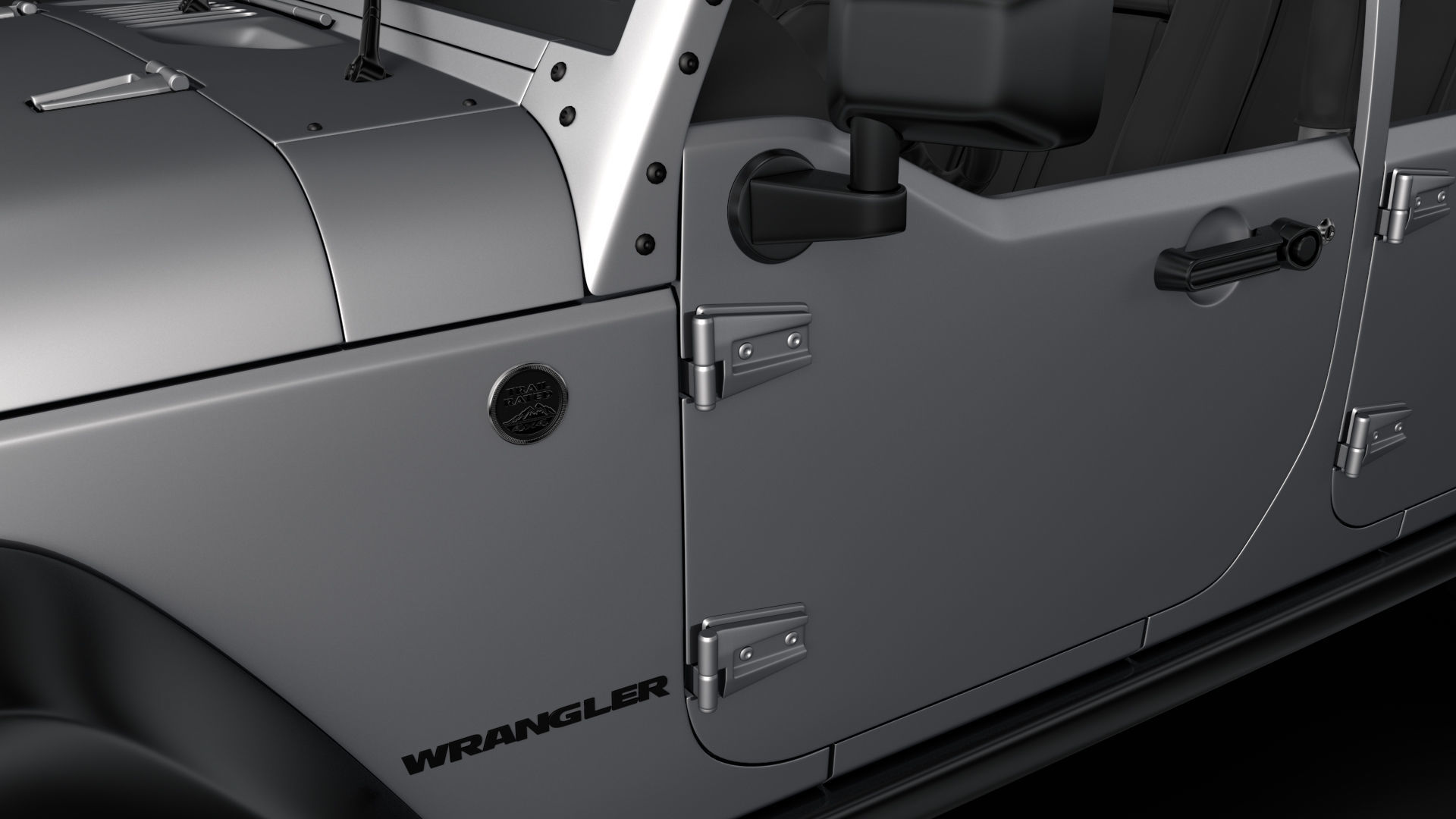 Jeep Wrangler Unlimited Willys Wheeler JK 2017 3D model_2