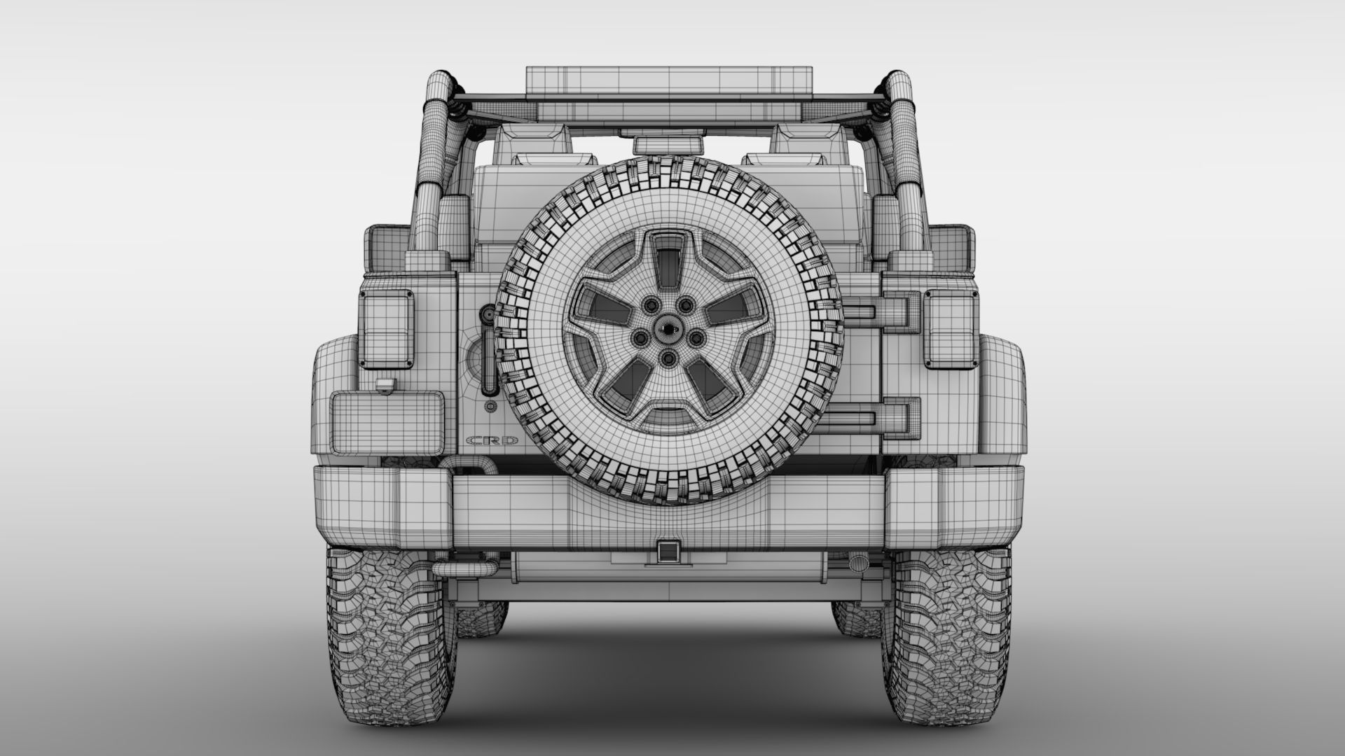 Jeep Wrangler Unlimited Willys Wheeler JK 2017 3D model_15