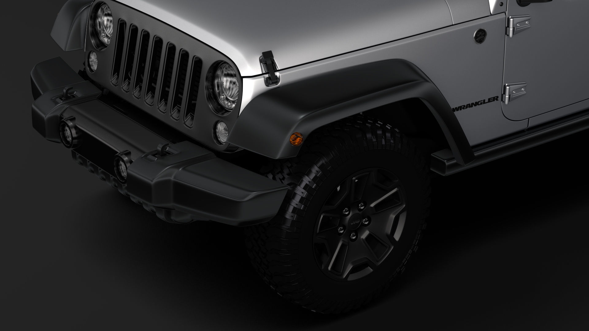 Jeep Wrangler Unlimited Willys Wheeler JK 2017 3D model_3