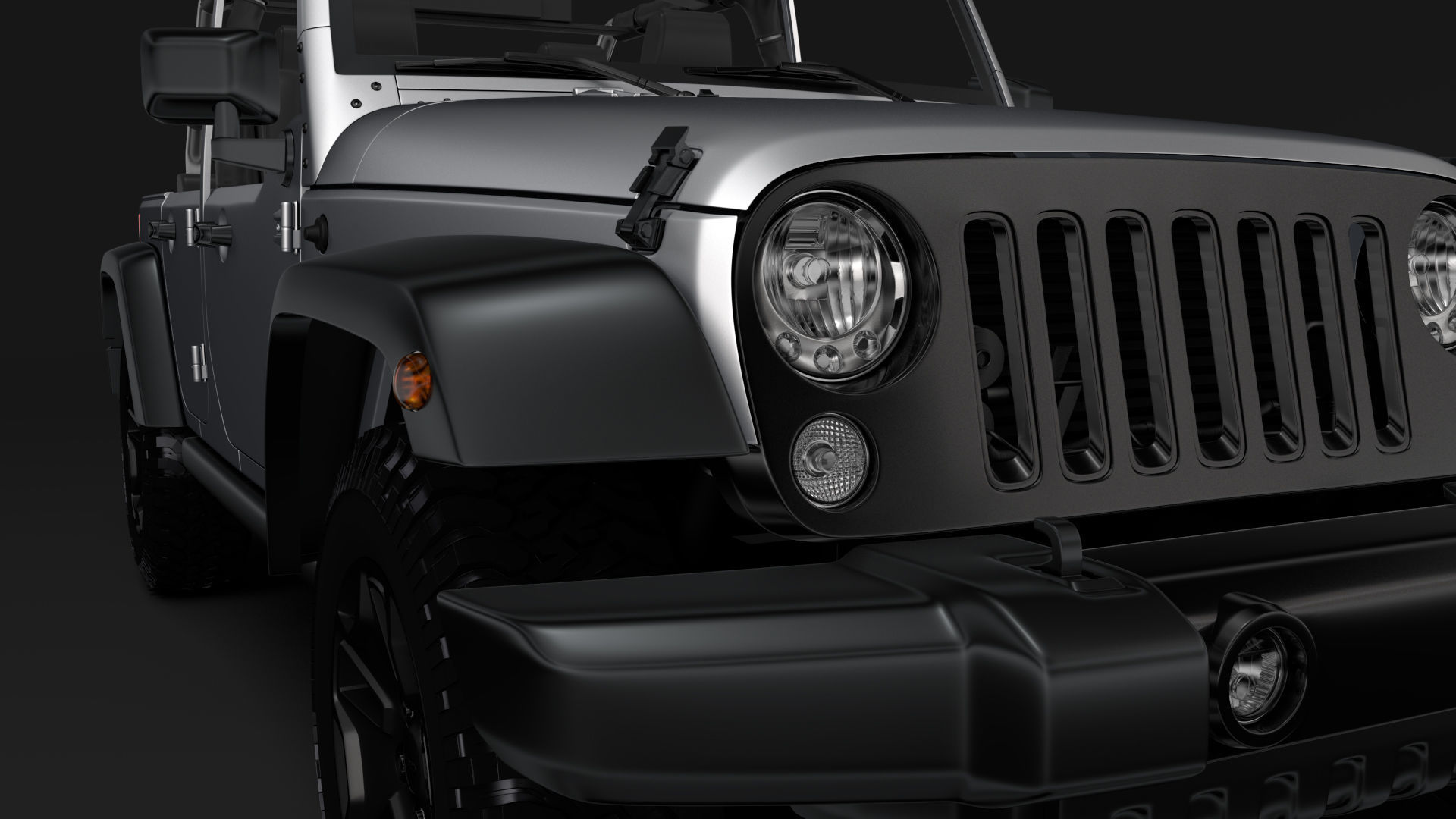 Jeep Wrangler Unlimited Willys Wheeler JK 2017 3D model_6