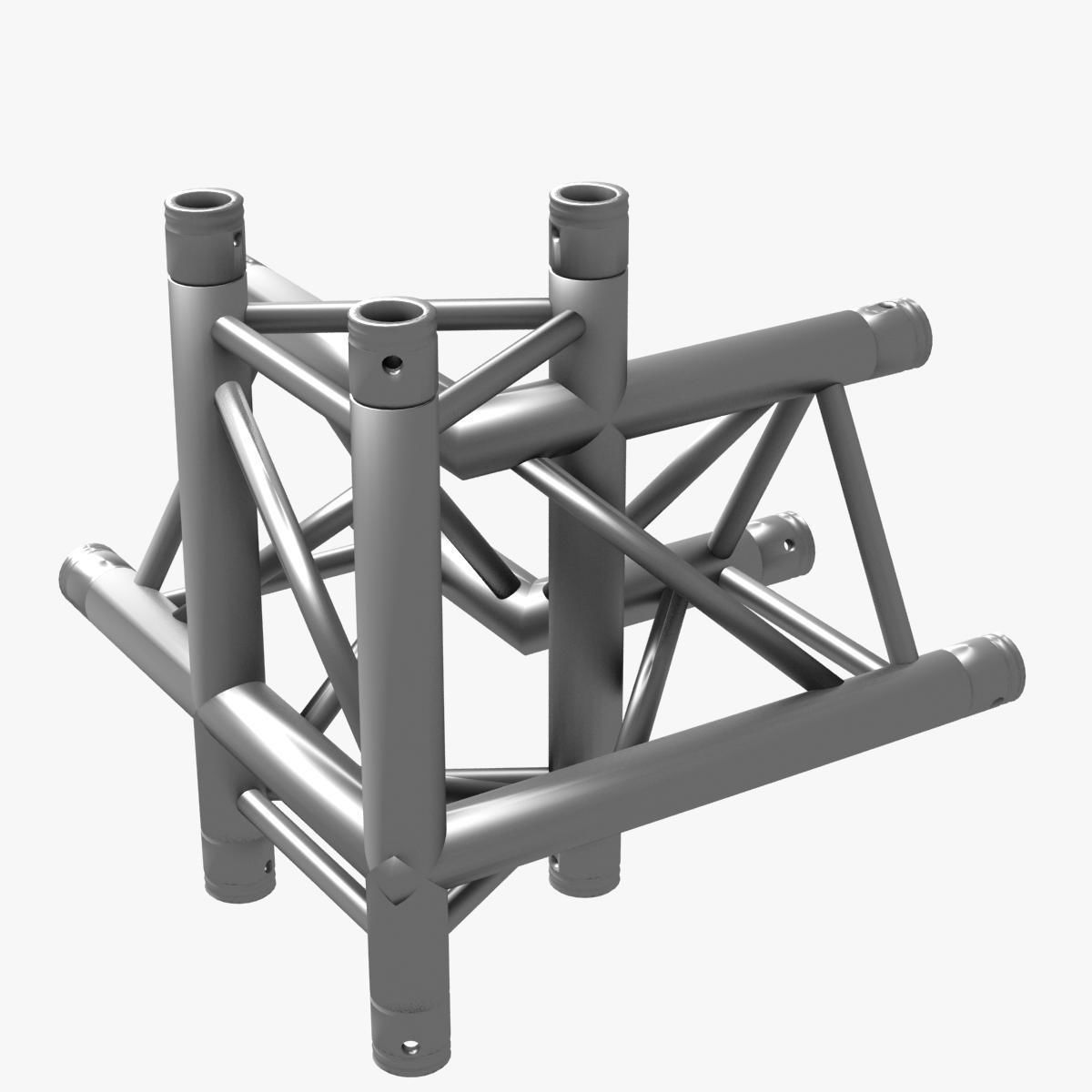 Triangular Truss Corner Junction 102 3D model_9
