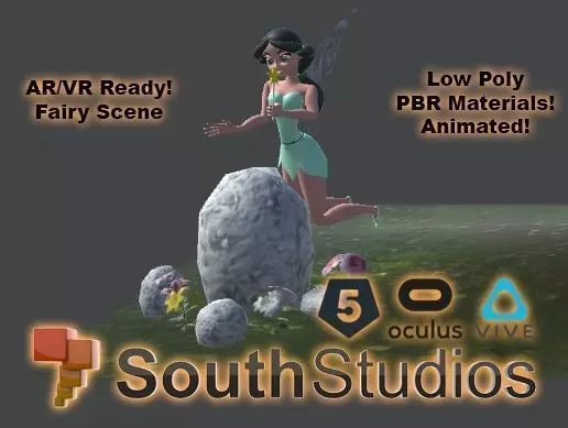 Animated Fairy Tales AR VR Unity 3dsmax Low-poly 3D model_0