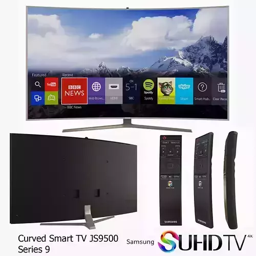 SUHD 4K Curved Smart TV JS9500 Series 9 3D model