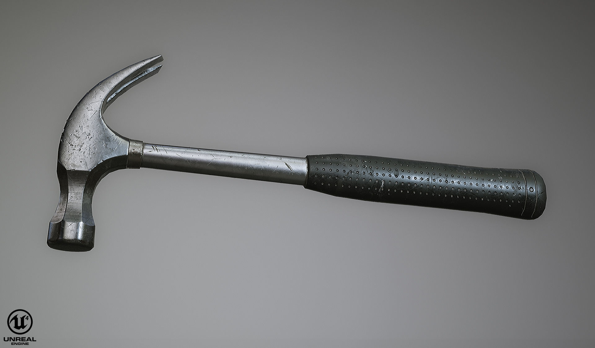Claw Hammer Low-poly 3D model_4