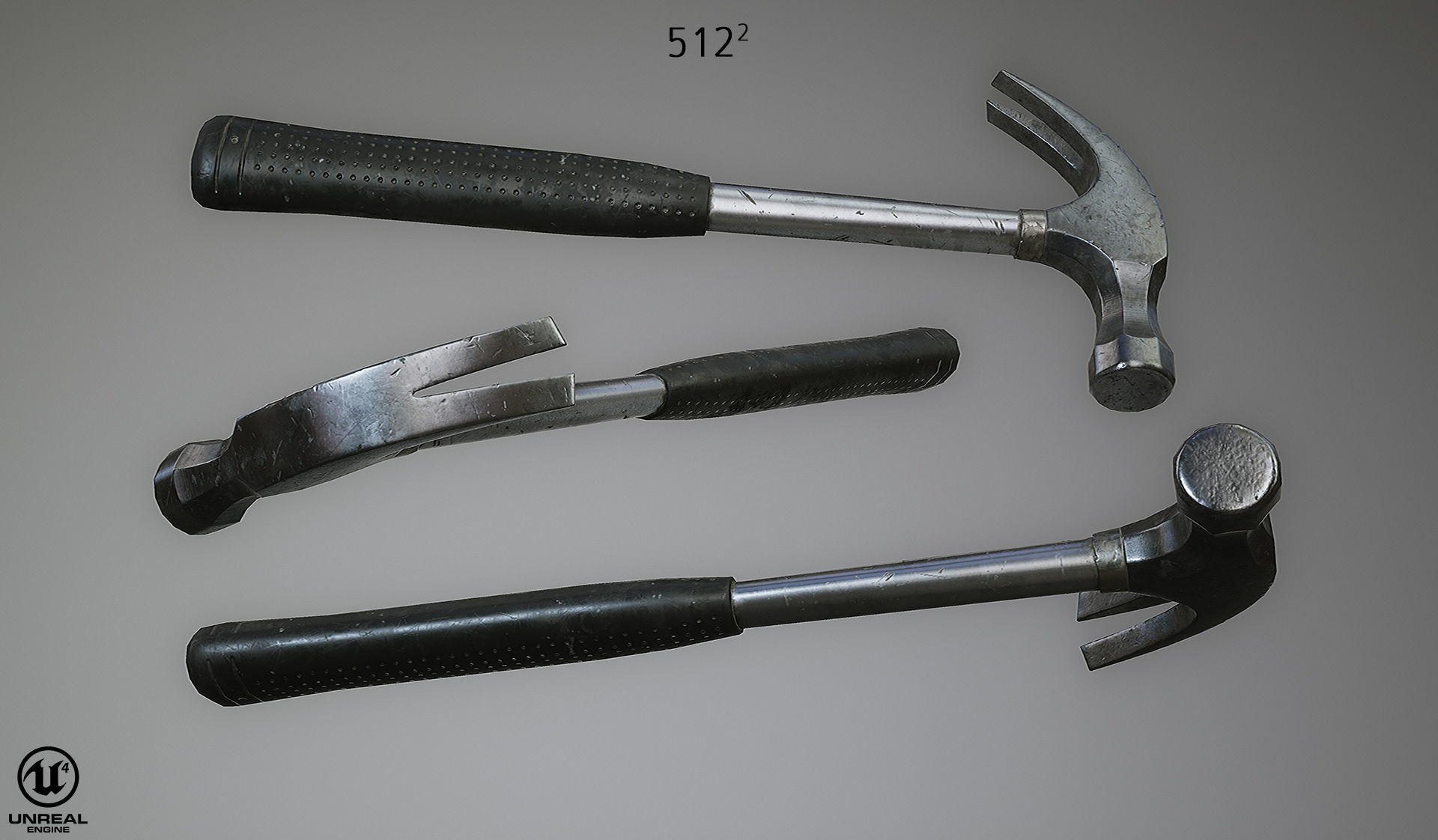Claw Hammer Low-poly 3D model_6