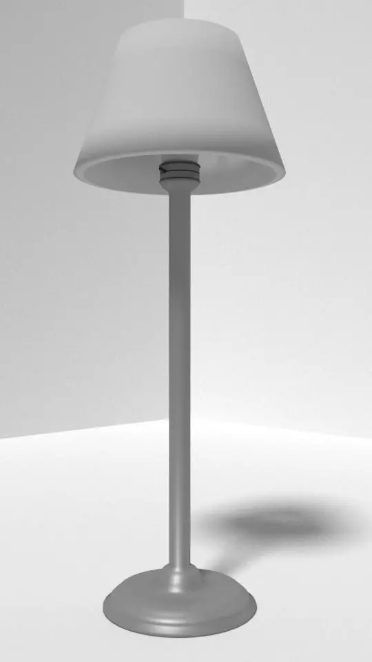 Metal Tall Lamp Low-poly 3D model