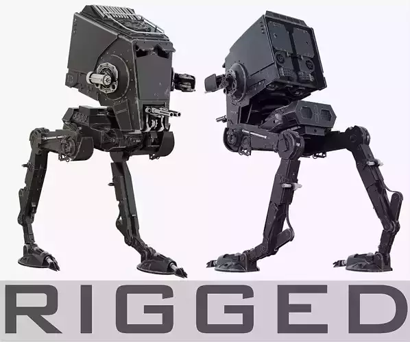 Star Wars AT-ST walker RIGGED 3D model