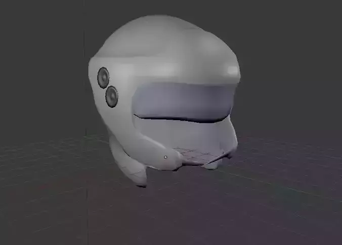 helmet with haut parleur  Low-poly 3D model