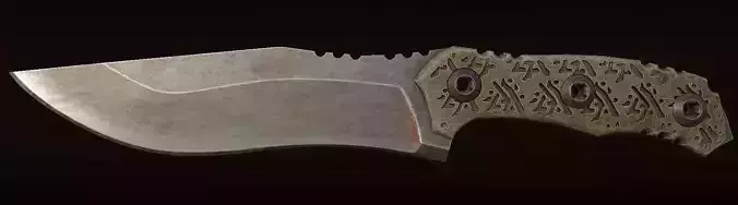 Combat Knife - Model - Textures Low-poly 3D model