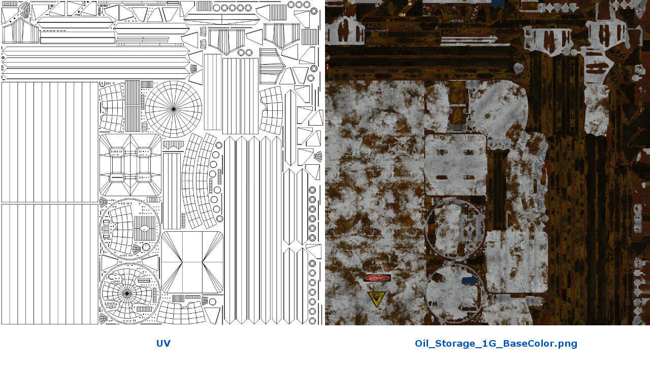 Oil Storage 1G Low-poly 3D model_7