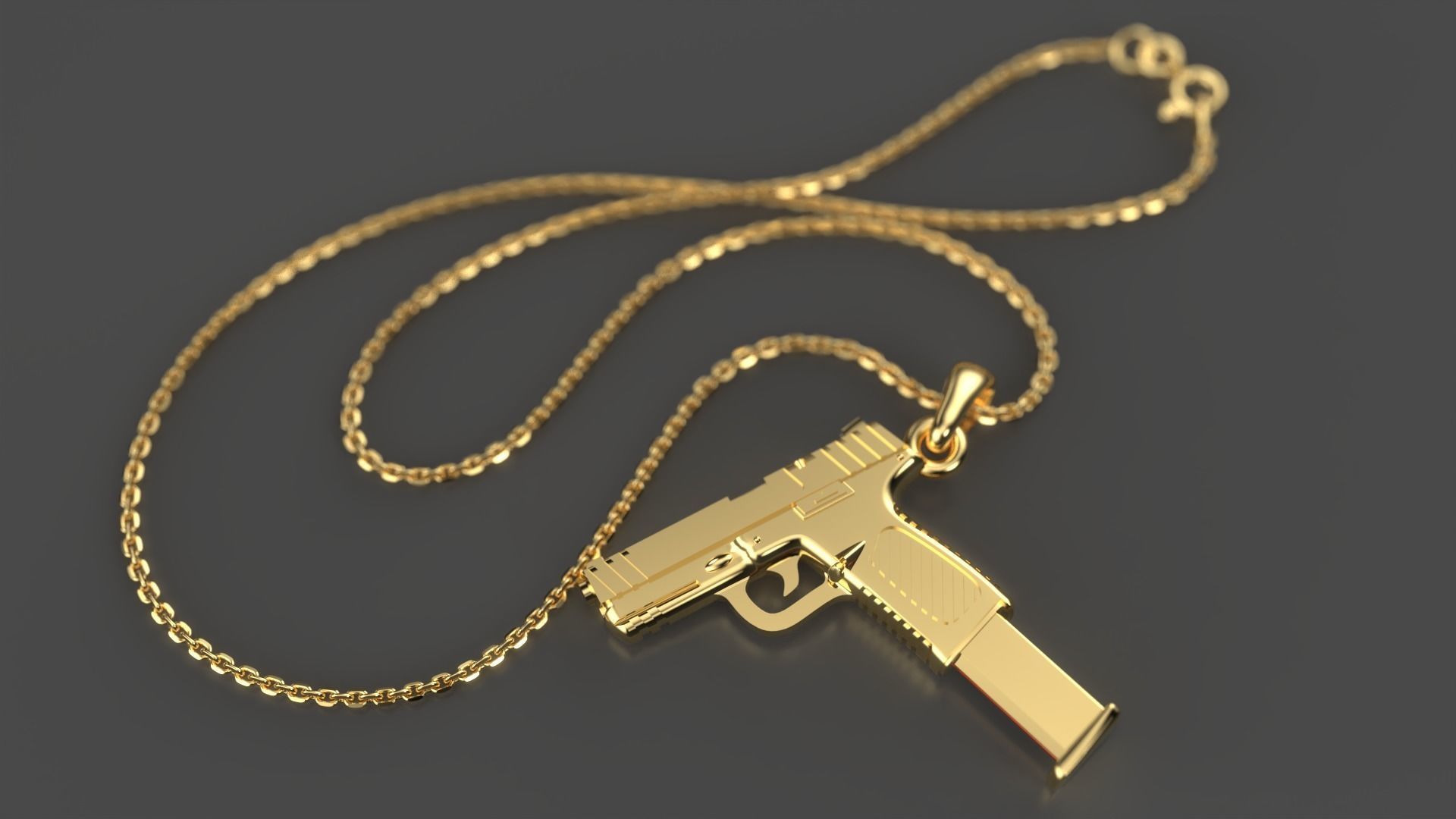 Gun Pendant bundle  3D print model_17