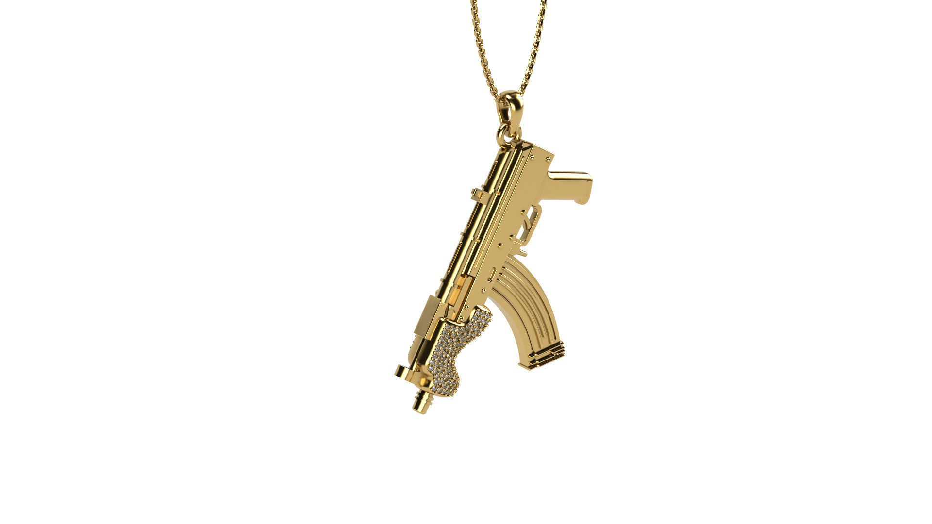 Gun Pendant bundle  3D print model_12