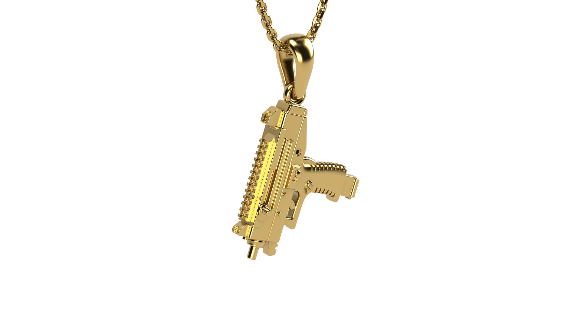 Gun Pendant bundle  3D print model_14