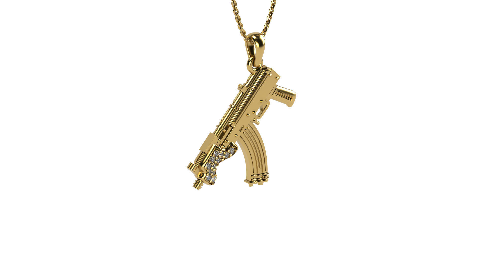 Gun Pendant bundle  3D print model_4