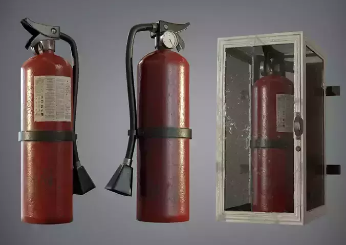 FIRE EXTINGUISHER - LOWPOLY GAME ASSET