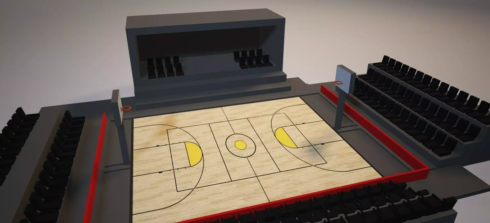 Basketball Court Free low-poly 3D model