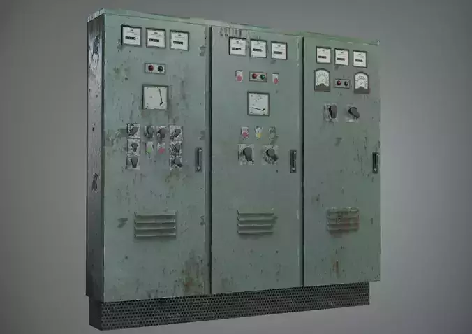 ELECTRIC PANEL - LOW POLY GAME ASSET Low-poly 3D model