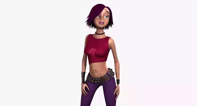 Nancy Lowpoly Rigged Low-poly 3D model