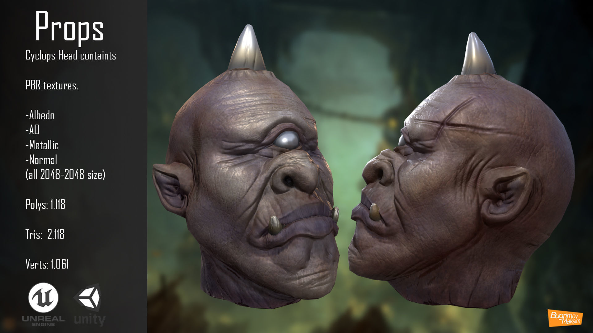 Character Orc Girra Low-poly 3D model_3