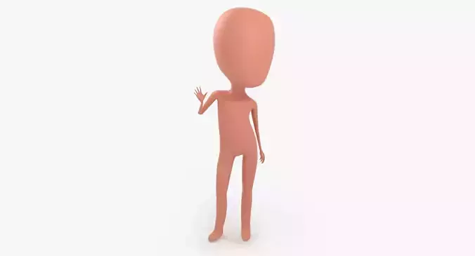 Stickman LowPoly Rigged Low-poly 3D model