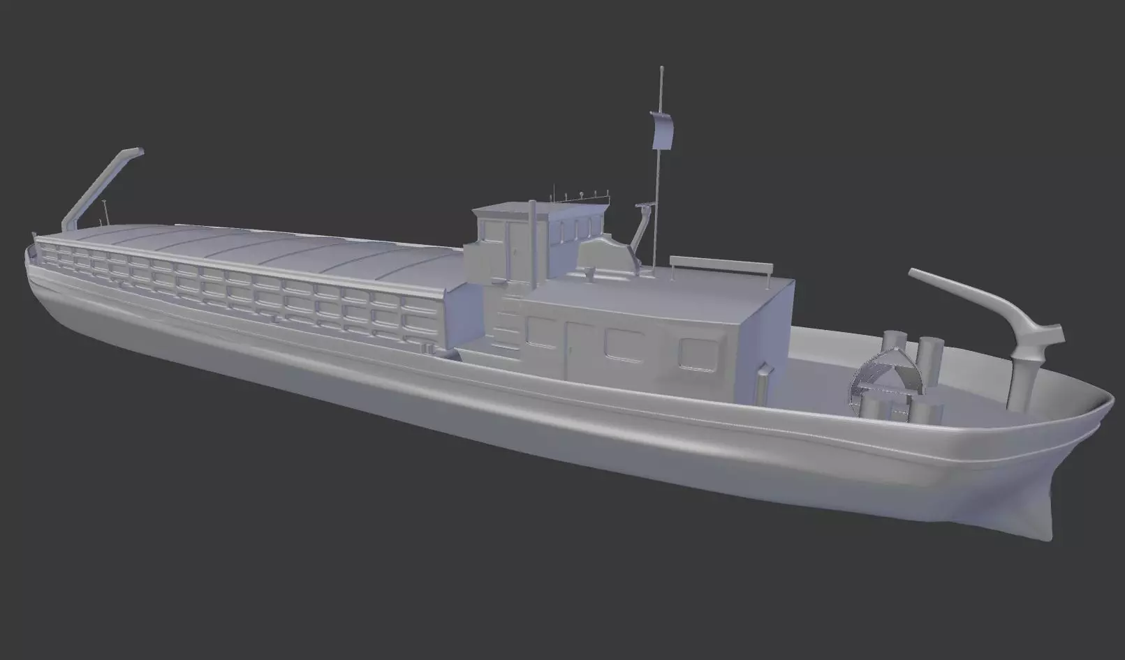 barge ship 3D model_0