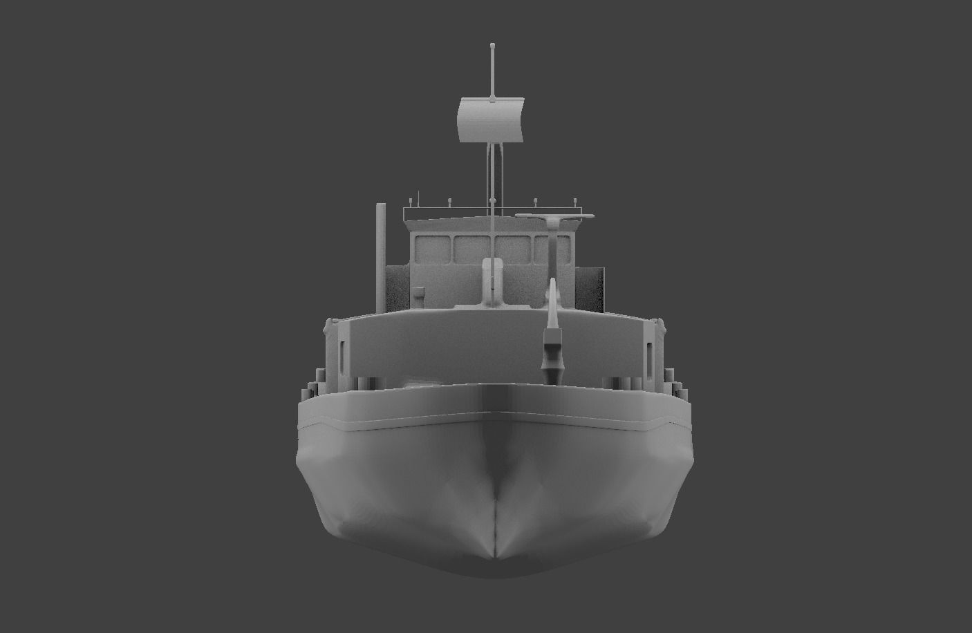 barge ship 3D model_2