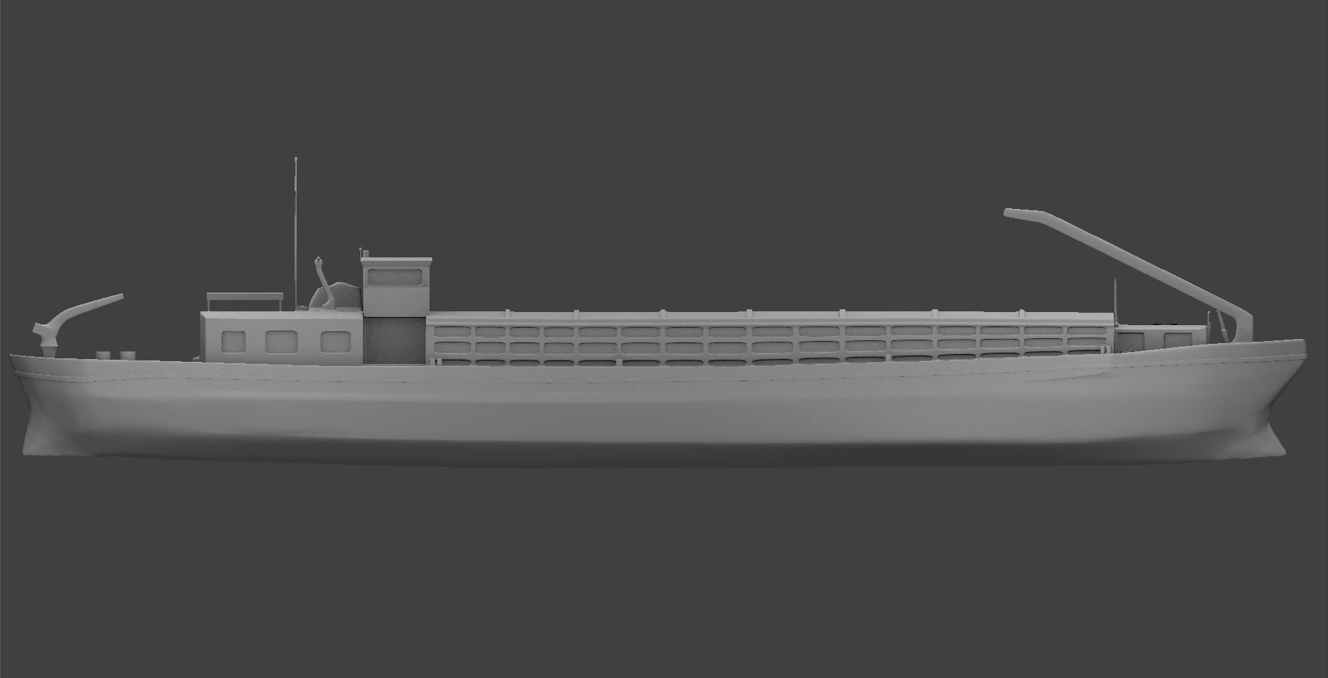 barge ship 3D model_1
