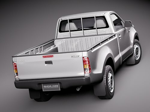 Toyota Hilux single cab 3D model_4