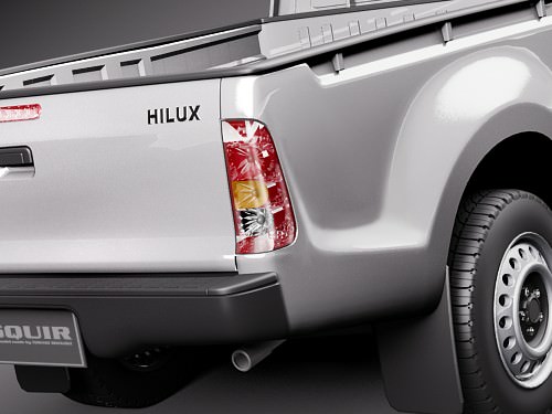 Toyota Hilux single cab 3D model_3