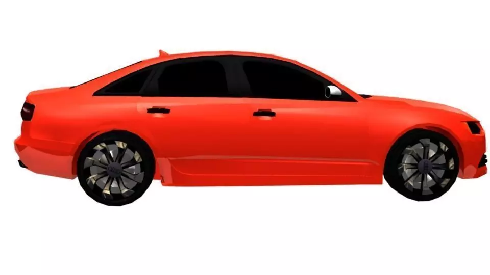 Audi A6 Low-poly 3D model_0