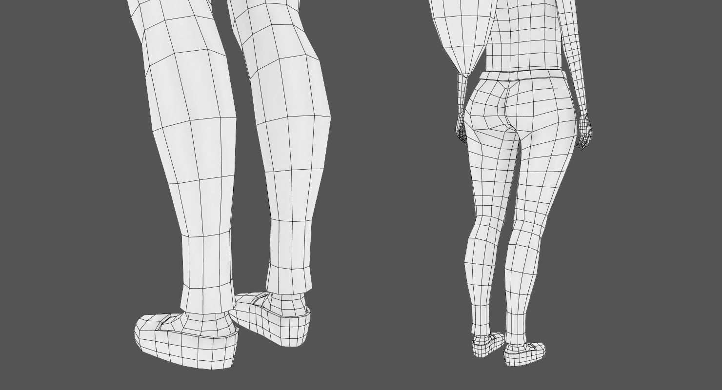 Anna Rigged Low-poly 3D model_15
