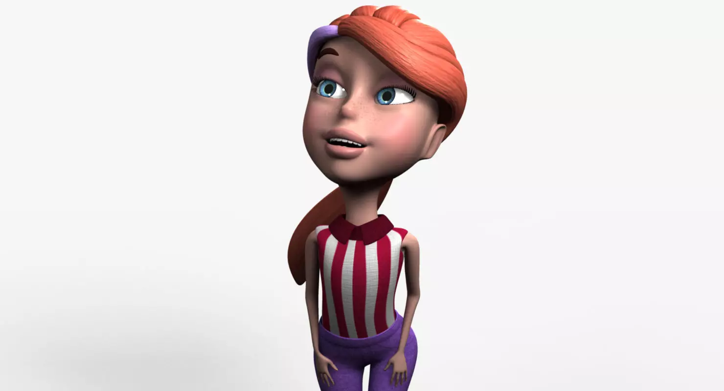 Anna Rigged Low-poly 3D model_0