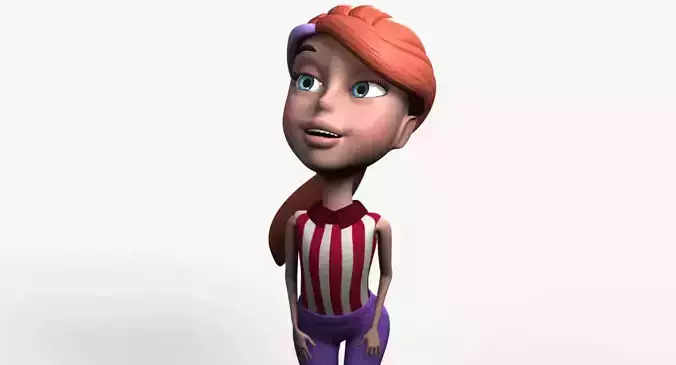 Anna Rigged Low-poly 3D model
