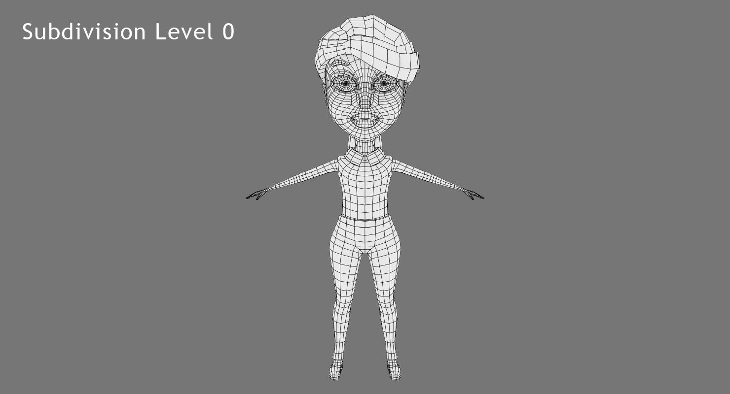 Anna Rigged Low-poly 3D model_11